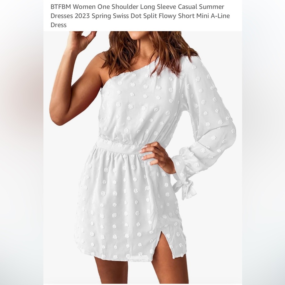 BTBFM one shoulder long sleeve dress